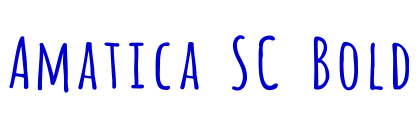 Amatica SC Bold fuente